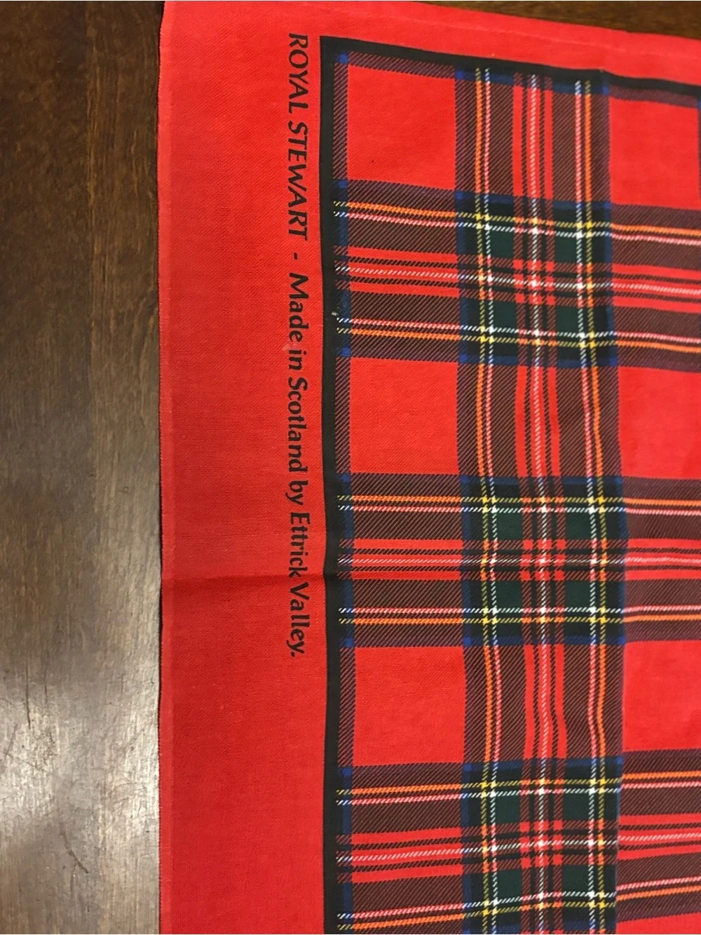 Royal Stewart Red Tartan Cotton Tea Towel
